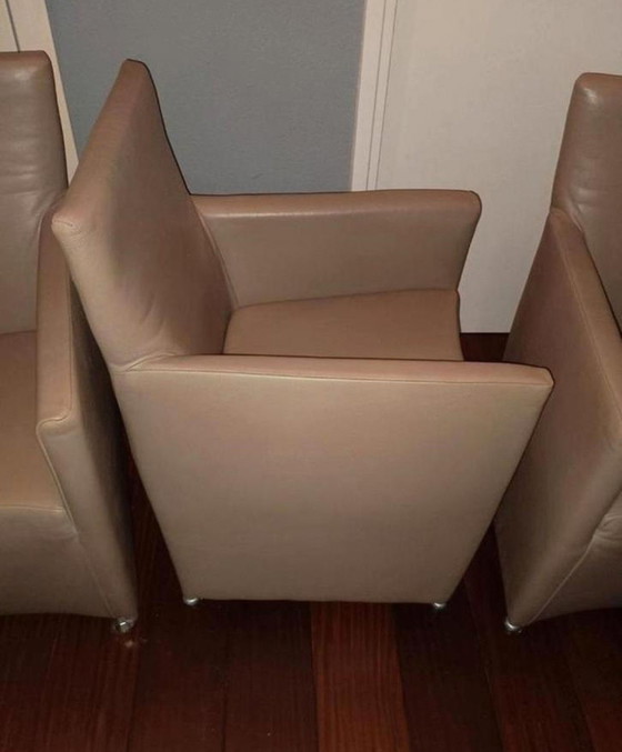 Image 1 of 6 sedie / poltrone in pelle tavolo da pranzo sedie