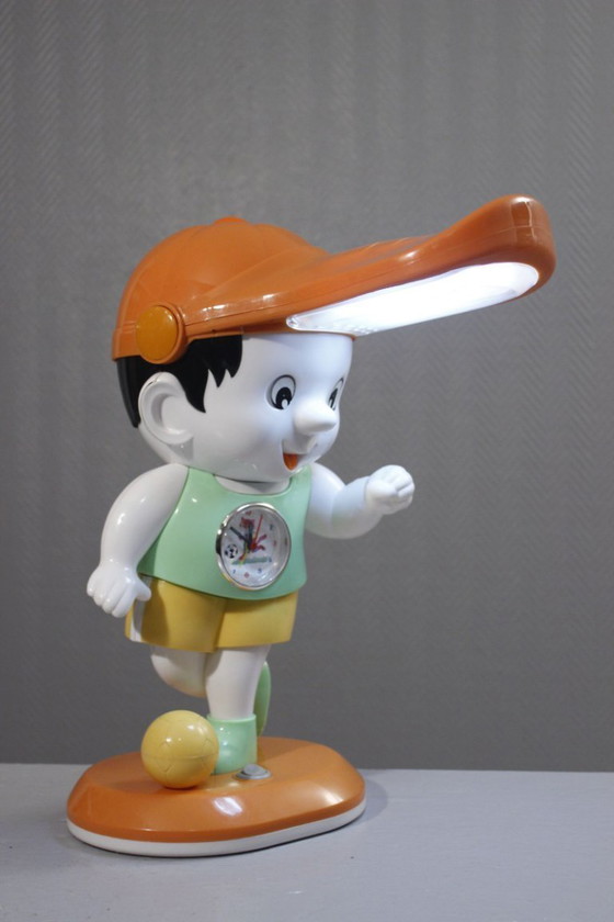 Image 1 of Vintage children's lamp and clock combo with balloon, Pop Art design, 1990s, Post-modern