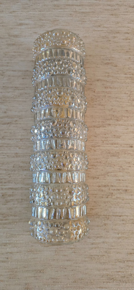 Image 1 of Par de apliques de pared de cristal con burbujas, Limburgo, Alemania, 1960/70