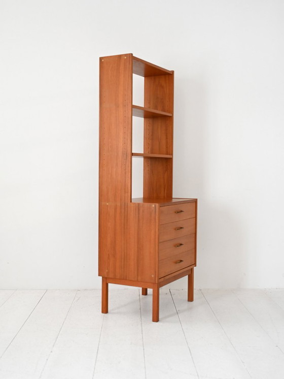 Image 1 of 1960s Scandinavian Teak Bookcase with Drawers
