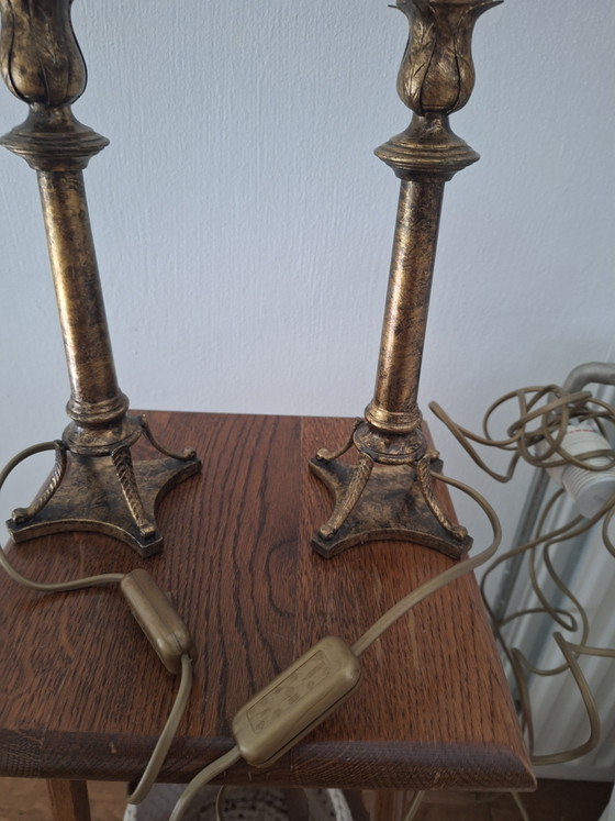 2 hohe Tischlampen aus Messing/Bronze, vermutlich von Kullmann – Brass (photo 4 of 5)