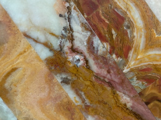Image 1 of Retro living room table with stone top (1970s)