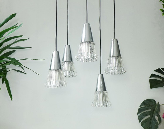 Image 1 of Vintage pendant lamp 60s 70s chandelier Richard Essig Space Age lamp