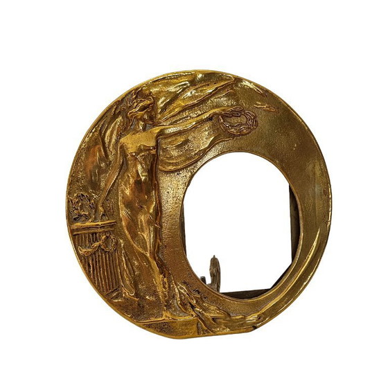 Image 1 of Cadre photo en laiton de style Art nouveau