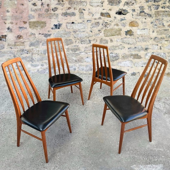 Set of 4 Dining chairs by Niels Koefoed, 1960, Henning Kjaernulf, Wood, Black (photo 2 of 10)