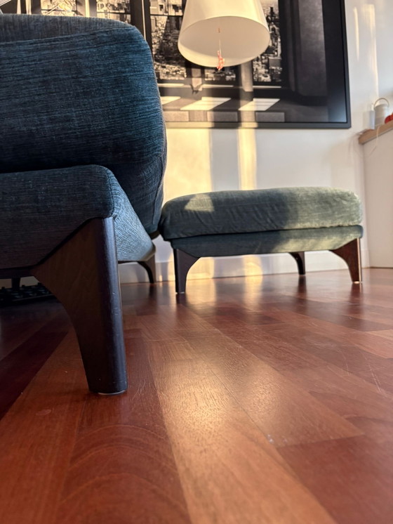 Image 1 of BW Bielefelder Werkstätten – Handmade Designer Sofa in Velvet with Ottoman