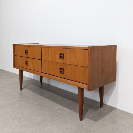 Mid-Century Teak Buffetkast Met Vier Laden – Buffetkasten, Wood, Vintage (photo 4 of 10)