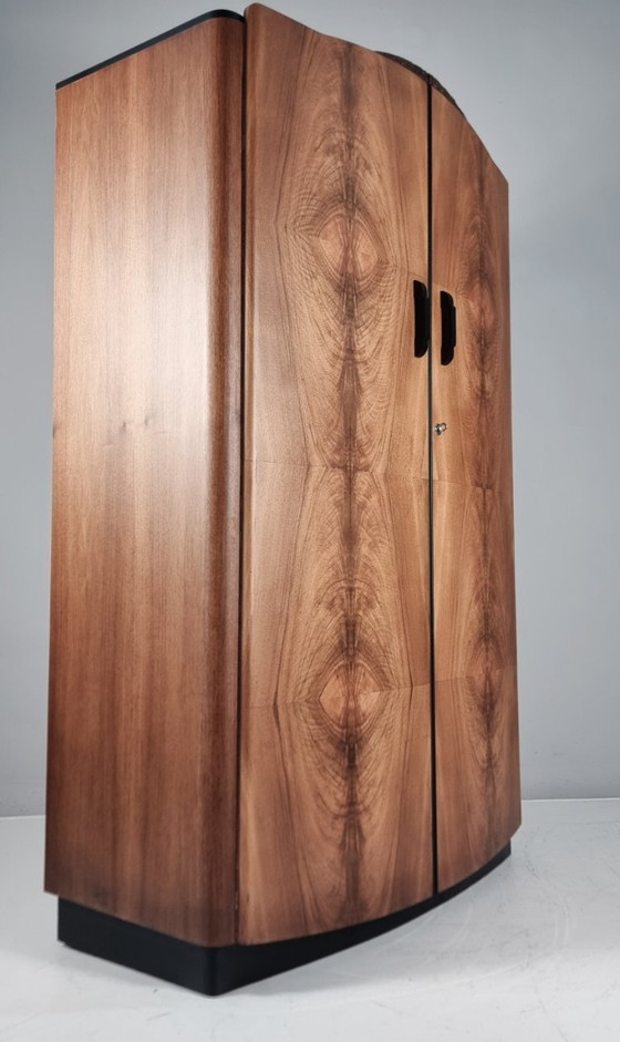 Image 1 of Art Deco Walnut Wardrobe by Jindrich Halabala, 1940s
