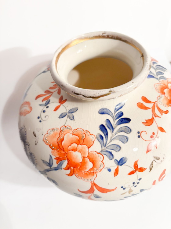 Vase en céramique Laveno à motif floral peint à la main, années 1940 – Ceramic, Art Deco (photo 5 of 8)