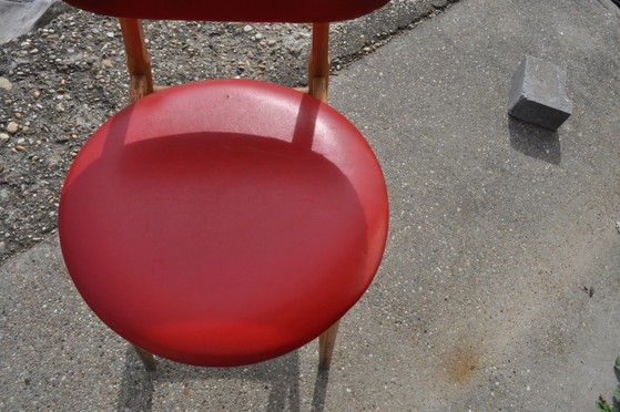 Silla retro de polipiel roja de Hungría. – Sillones reclinables, Metal, Cromo (photo 6 of 6)