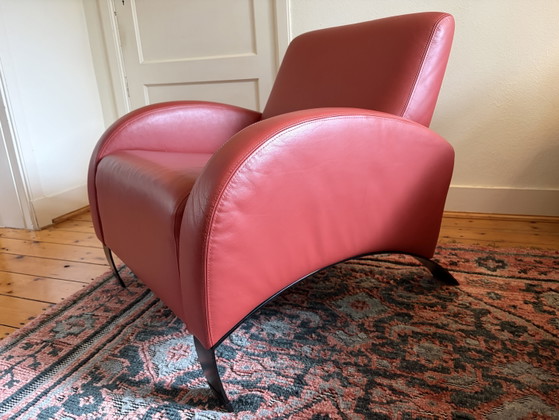 Poltrona in pelle rossa – elegante e di carattere – Poltrone, Leather, Metal (photo 6 of 6)