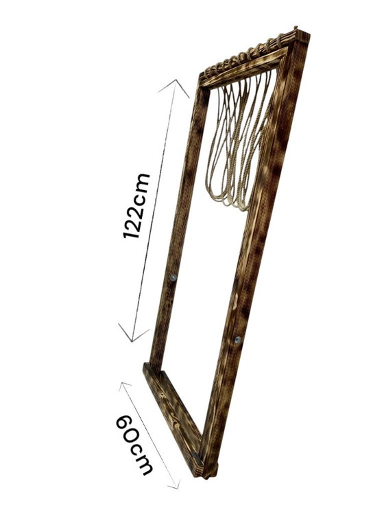 Image 1 of Laundry Drying Rack - Wooden Clothes Airer - Rustic Furniture, Heavy Duty, Vintage Style - NEW