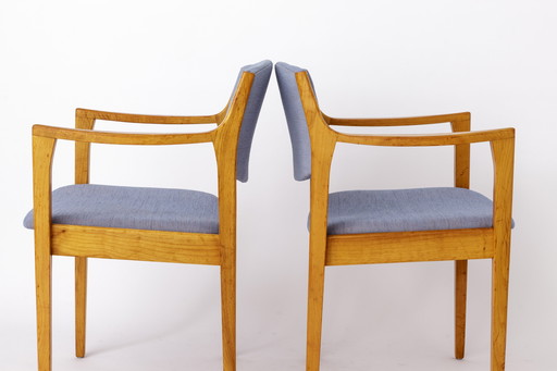 Paar oude Duitse fauteuils | 1960 | Opnieuw gestoffeerd