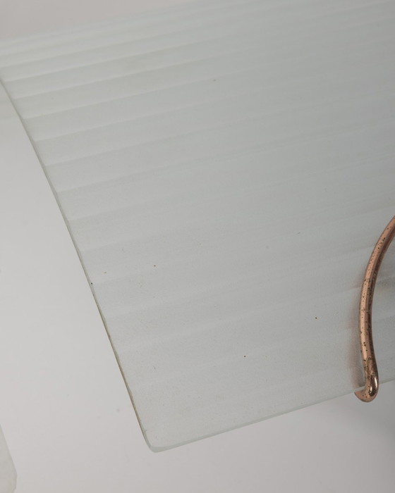 Image 1 of  Pagina 1 di 9 Coppia di lampade da parete vintage anni '80 in vetro decorato di design italiano