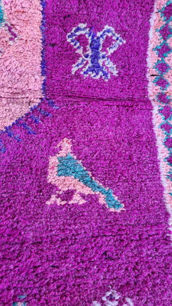 Image 1 of Vintage berber vloerkleed, marokaans tapijt paarse