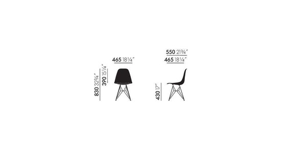 Image 1 of 2X Vitra Eames Plastic Chair Dsr Re - 