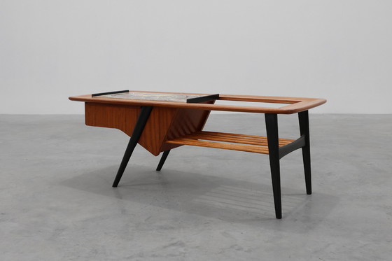Image 1 of Coffee Table model 210, teak wood and ceramic, by Alfred Hendrickx, Belform