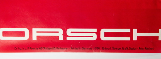Original Vintage Porsche 962C – Le Mans 1986 Victory Poster Plakat | XL 102 x 76cm