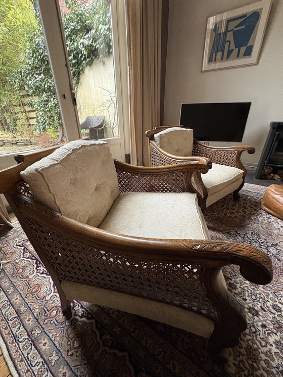 Image 1 of Set di sedie (legno e vimini)