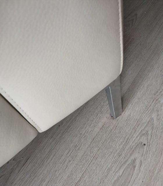 Fauteuil en Cuir Musterring, Couleur Crème – Leather, polished steel (photo 6 of 11)
