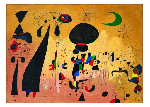 Donne, Luna, Stelle - Joan Miró 1949 manifesto 70 × 100 cm