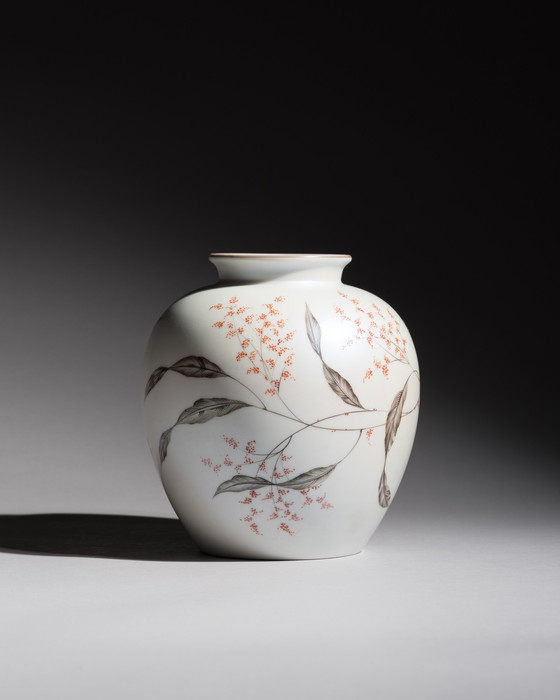 Image 1 of Rosenthal Fritz von Stockmayer Vase Duo Seidenglasur Handbemalt Signatur 2WW