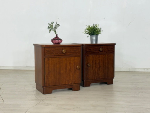 2x vintage bedside cabinets bedside table side table