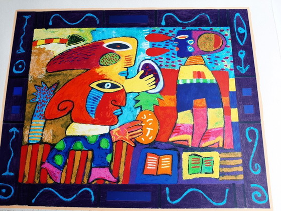 Image 1 of Clemens Briels, Serigrafía, Título, El huracán Michel se dirige a Florida