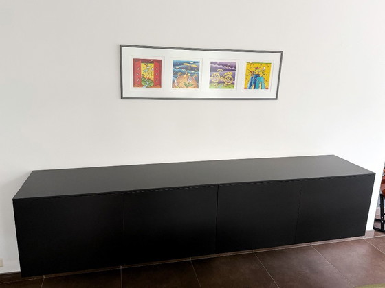 Designer sideboard set – Wall-mounted sideboard + freestanding sideboard – Wood (photo 5 of 6)