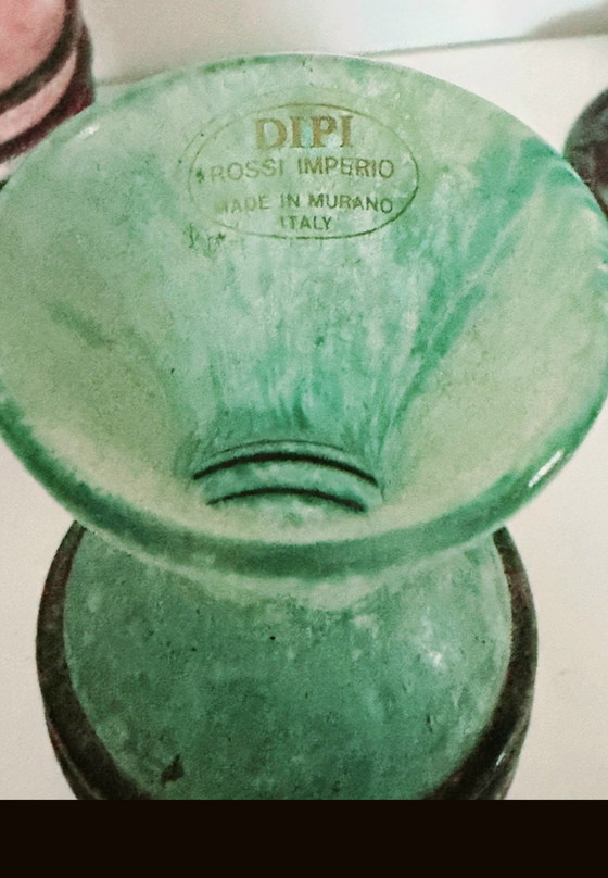 Image 1 of DIPI Rossi Imperio Vase Set Murano - Italy