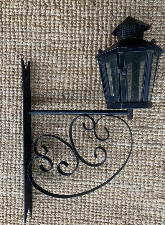 Image 1 of Vier klassieke vintage wandlantaarns