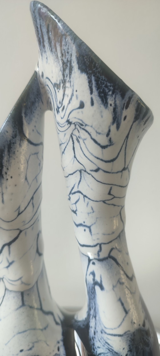 Image 1 of Sculptural ceramic vase Alpho (Alphonse Mouton) 24 cm