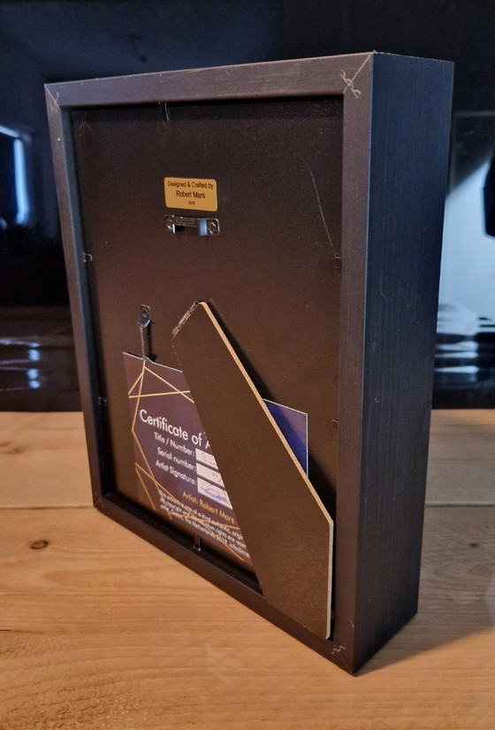 Image 1 of Coniglietto d'amore placcato in oro 23kt con cornice, edizione limitata anni '80