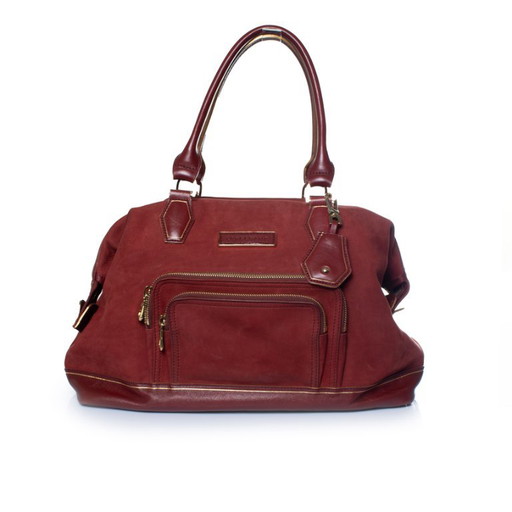 Longchamp, bolso Legend de ante rojo