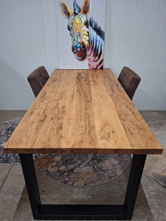 Image 1 of Handmade dining table made of solid elm wood 200x90cm
