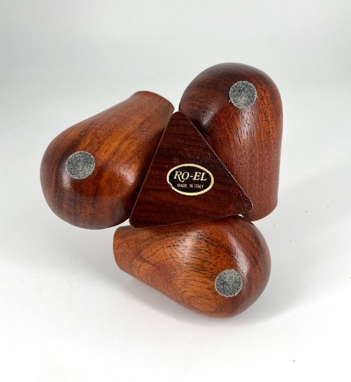 Vintage pipe holder by RO-EL - Italian mid-century design made of wood (1960s)