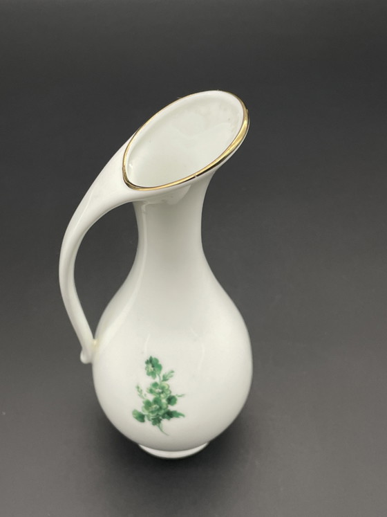 Vintage vaas met oor Royal Porzellan Bavaria KPM met groen bloemendecor – Vazen, Porcelain (photo 6 of 8)