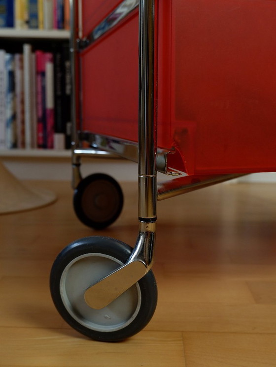 Image 1 of Contenitore Kartell Mobil 3 in rosso di Antonio Citterio