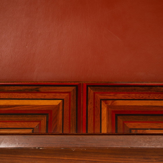Sofá Paganini de Luciano Frigerio para Frigerio di Desio 1980 – Leather, Wood (photo 12 of 20)