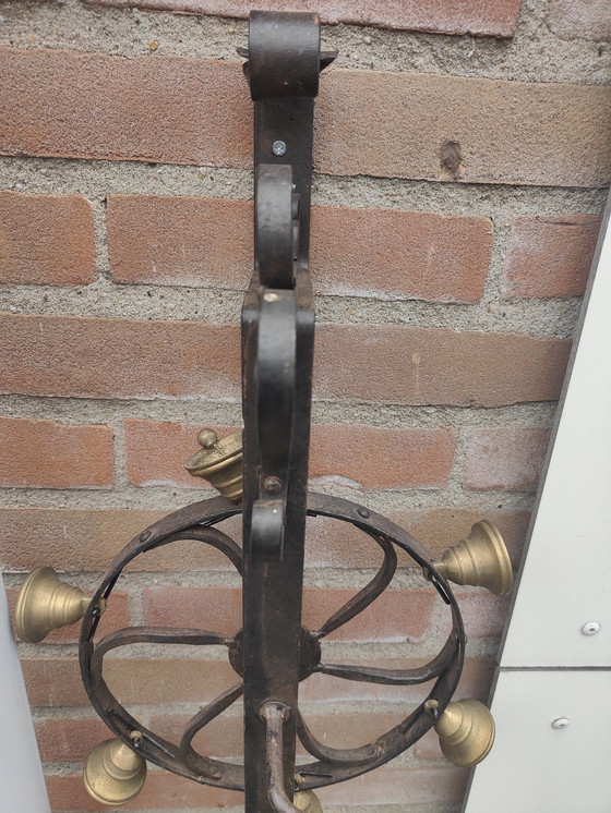 Image 1 of Campanello con ruota, campanello d'ingresso, campanello da parete con 6 campanelli in ottone