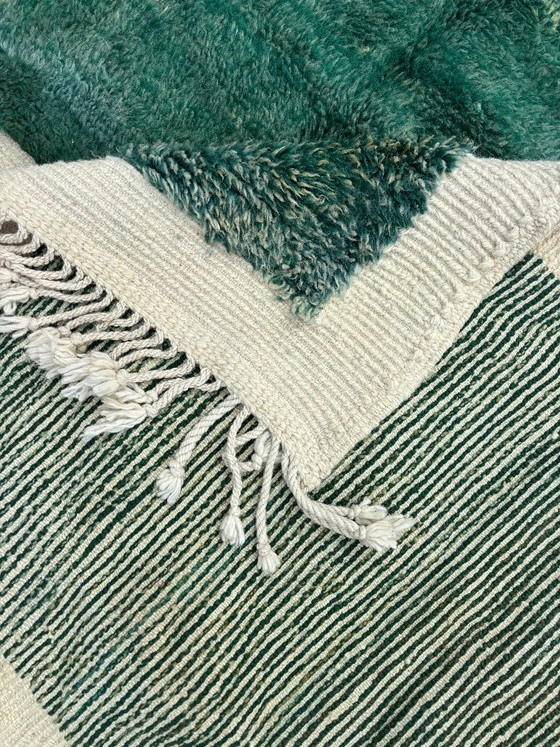 Image 1 of Marokkaans modern groen tapijt 210 x 300 cm, authentiek Marokkaans tapijt