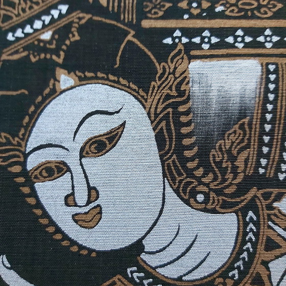 Image 1 of Peinture sur soie thaïlandaise ancienne - Mythologie bouddhiste