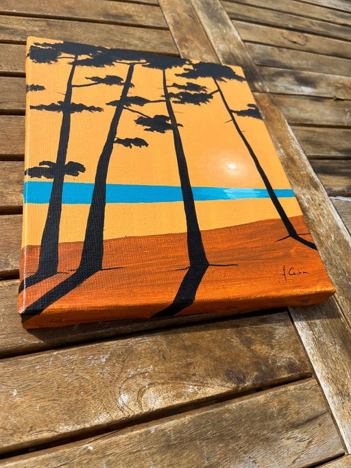 Acrylic on canvas 27x22cm – schilderijen tekeningen