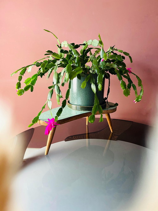 Petite table en forme de rein vintage en formica