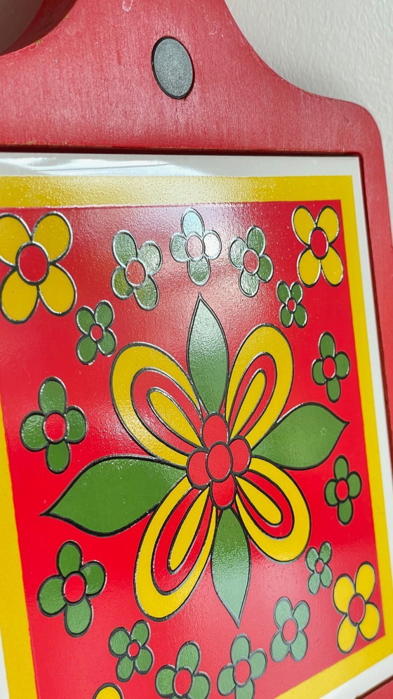 Image 1 of Vintage rode onderzetter