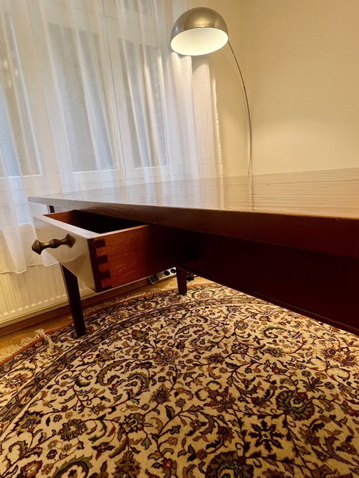 Gründerzeit-style dining table from the 1960s, made of solid cherry wood, Mid Century, excellent condition