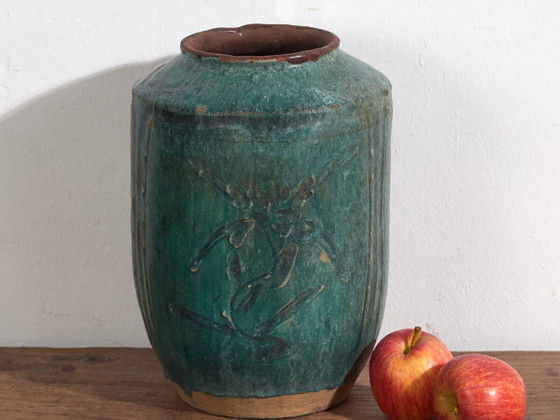 Antieke turquoise groene vaas (ca. 1820) #34 – Vazen, Ceramic (photo 2 of 40)