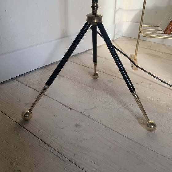 Messing statief vloerlamp – Vloerlampen, Brass, Vintage (photo 4 of 9)