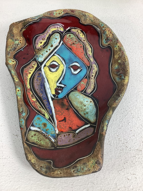 Image 1 of Vintage sixties Italian ceramic wall plate