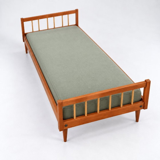 Vintage design daybed from the 1960s (2 pieces in stock), Sofa beds, Wood, Brown (photo 11 of 13)